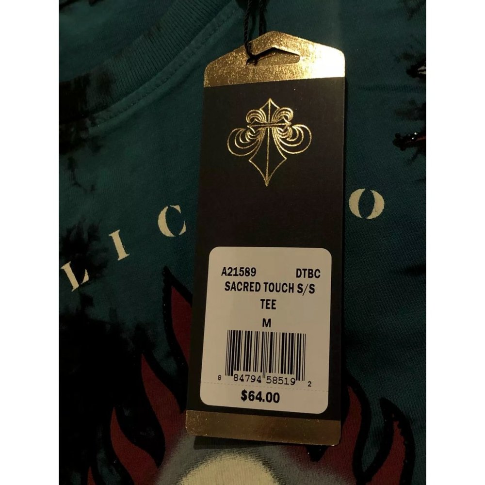 AFFLICTION Men's T-Shirt S/S SCARED TOUCH Black - Picture 6 of 12